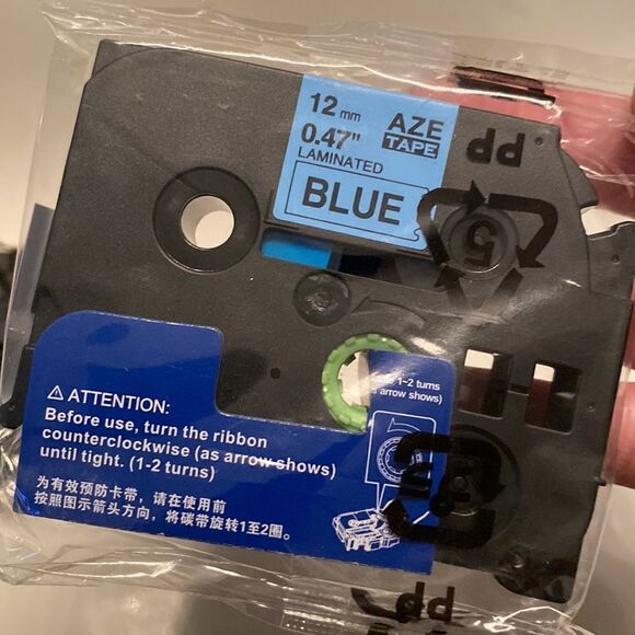 Label Maker Tape 12mm .47” White & Colored Laminated tape bundle (9tapes) NWT - Picture 3 of 6